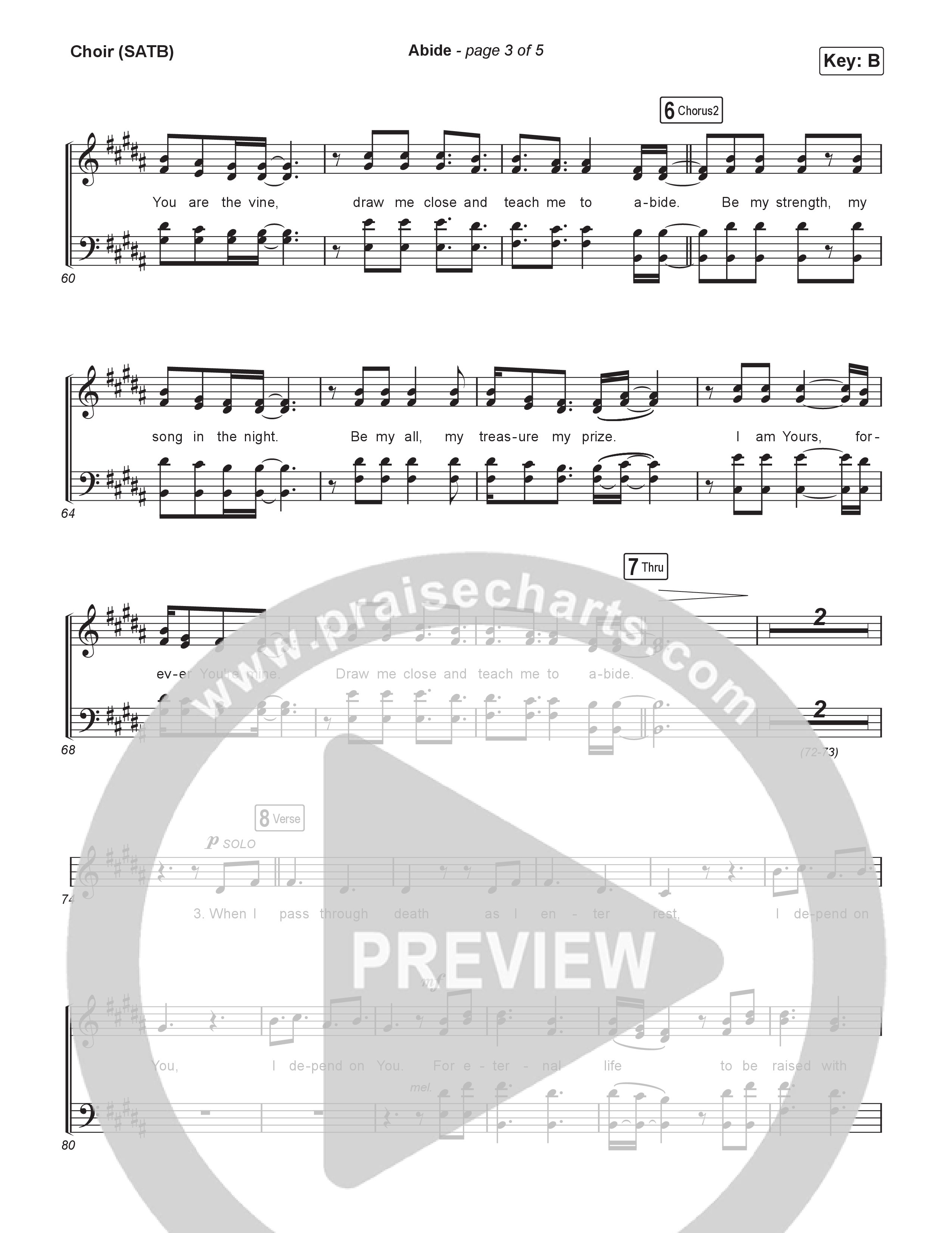 Abide Choir Sheet (SATB) (Dwell Songs)