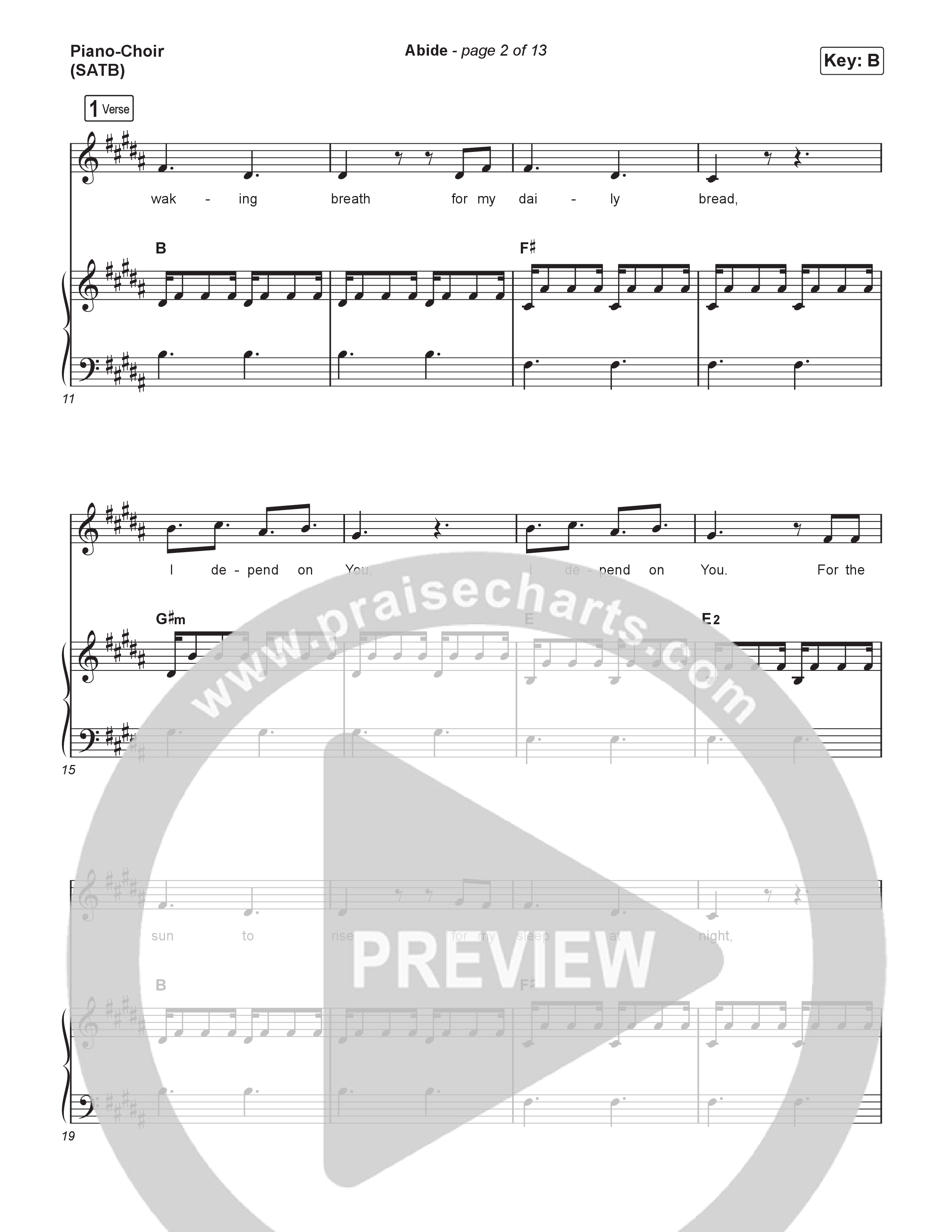 Abide Piano/Vocal (SATB) (Dwell Songs)