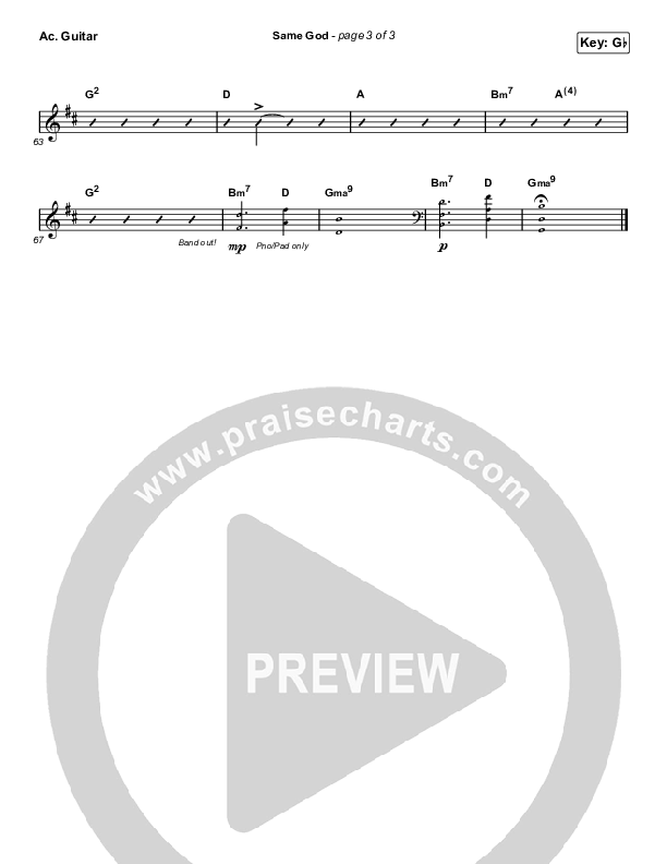 Same God Acoustic Guitar (Cross Worship / Jillian Ellis / D'Marcus Howard)