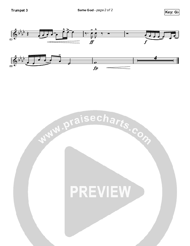 Same God Trumpet 3 (Cross Worship / Jillian Ellis / D'Marcus Howard)