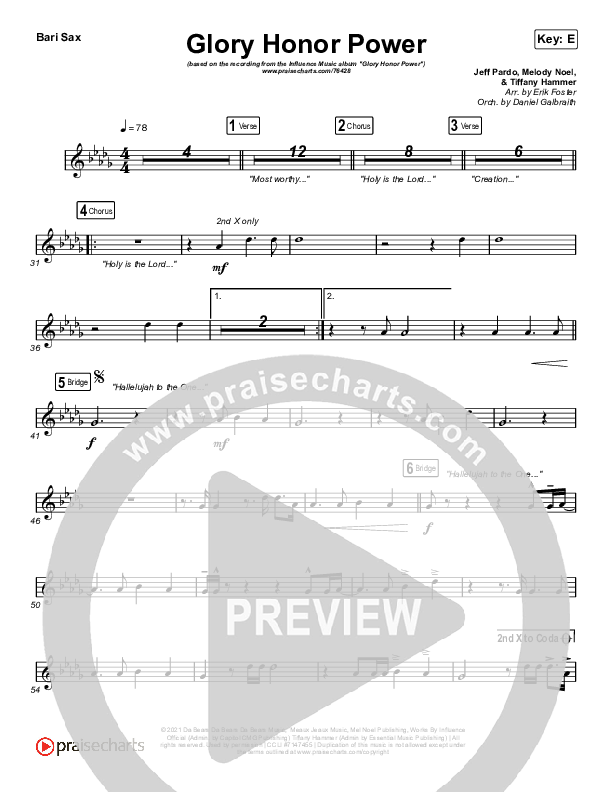 Glory Honor Power Bari Sax (Influence Music)