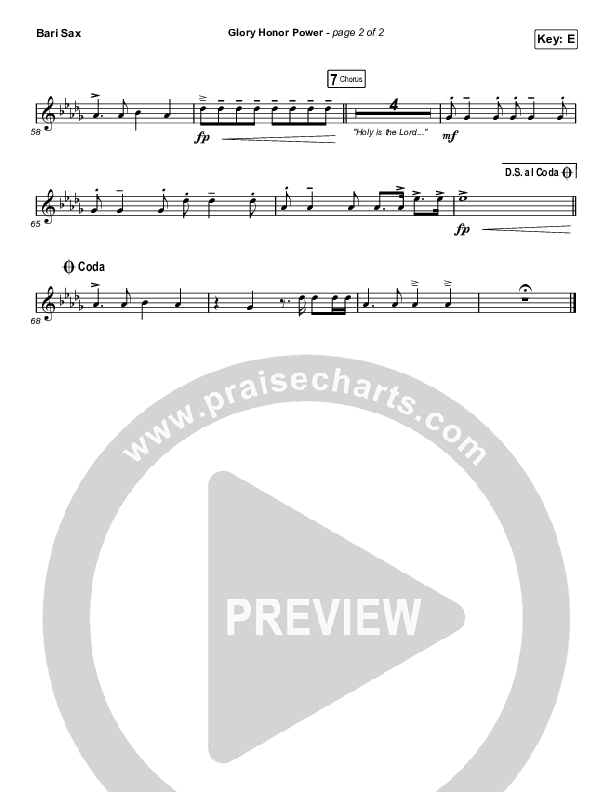 Glory Honor Power Bari Sax (Influence Music)