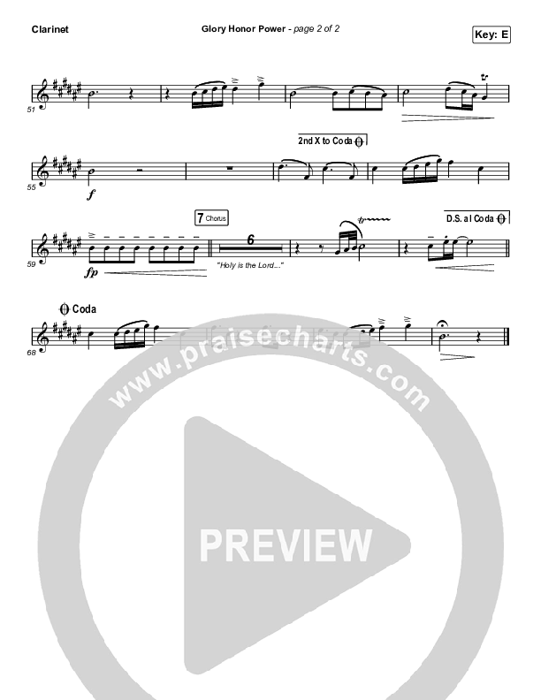 Glory Honor Power Clarinet (Influence Music)