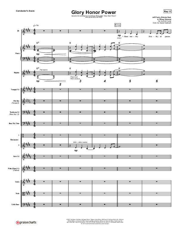 Glory Honor Power Conductor's Score (Influence Music)