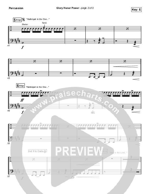 Glory Honor Power Percussion (Influence Music)