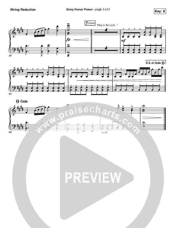 Glory Honor Power String Reduction (Influence Music)