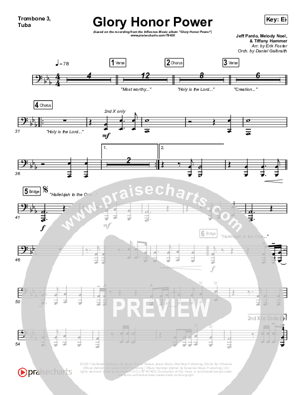 Glory Honor Power Trombone 3/Tuba (Influence Music)