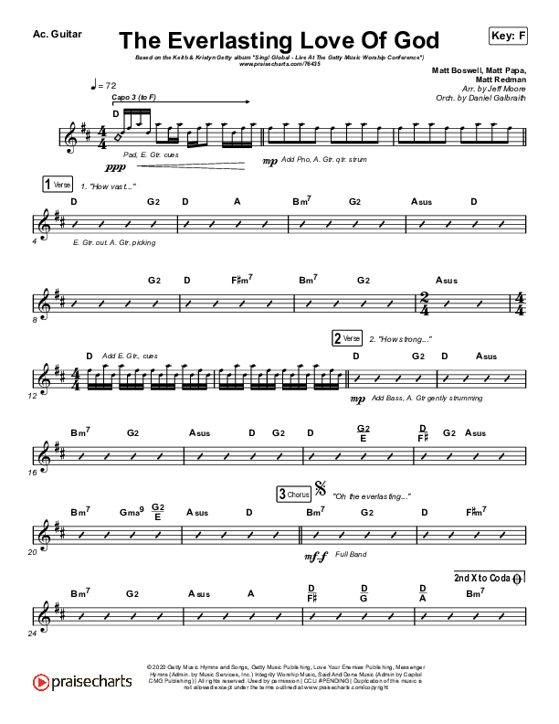 The Everlasting Love Of God Acoustic Guitar (Keith & Kristyn Getty / Matt Boswell / Matt Papa)