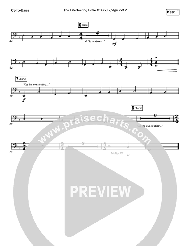 The Everlasting Love Of God Cello/Bass (Keith & Kristyn Getty / Matt Boswell / Matt Papa)