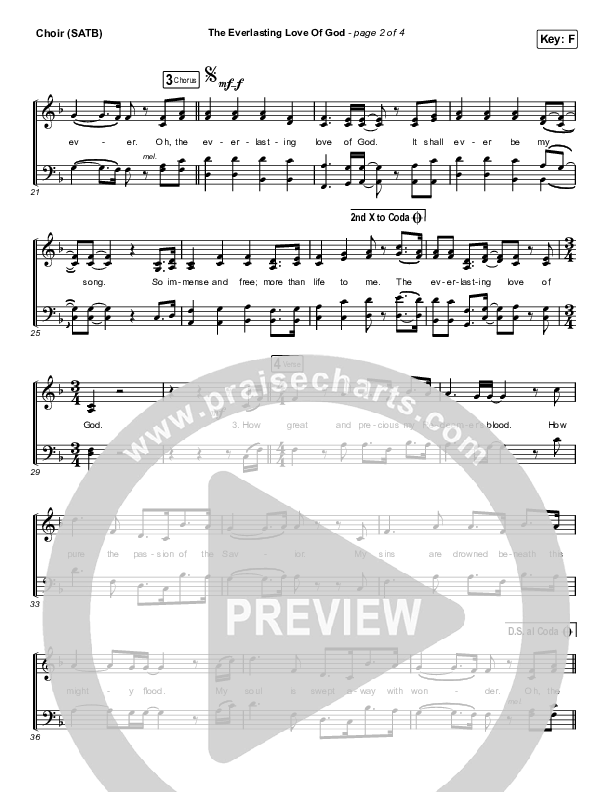 The Everlasting Love Of God Choir Sheet (SATB) (Keith & Kristyn Getty / Matt Boswell / Matt Papa)