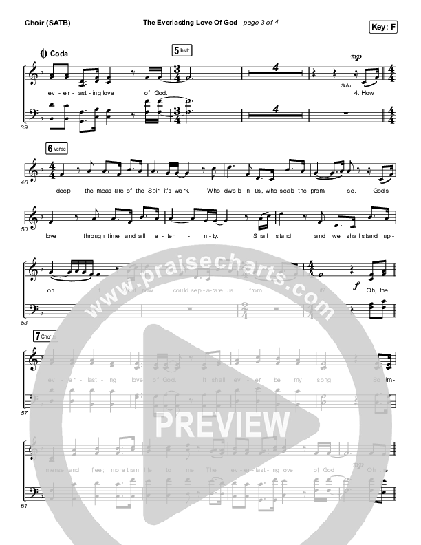 The Everlasting Love Of God Choir Sheet (SATB) (Keith & Kristyn Getty / Matt Boswell / Matt Papa)