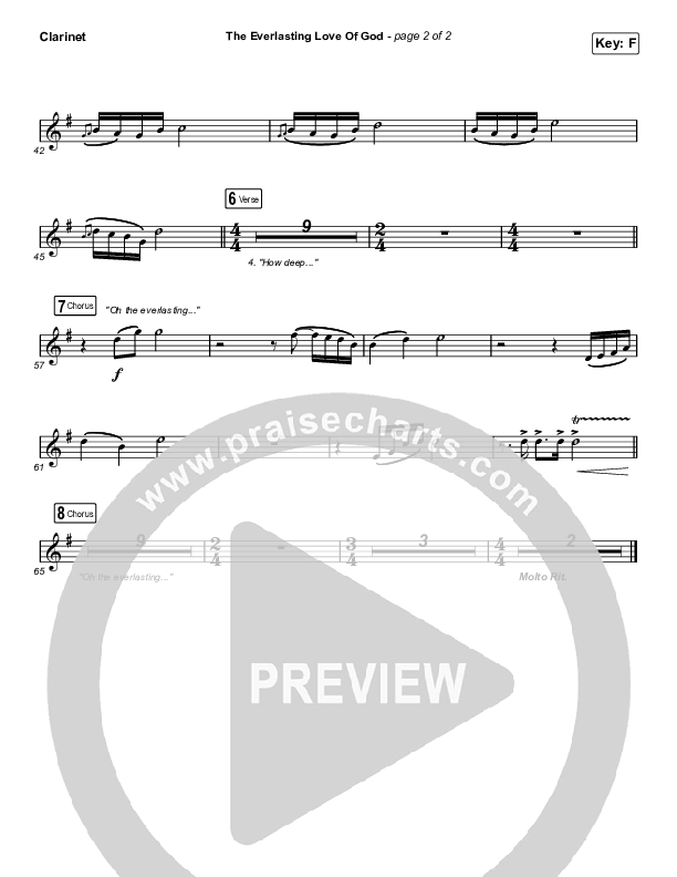 The Everlasting Love Of God Clarinet 1,2 (Keith & Kristyn Getty / Matt Boswell / Matt Papa)