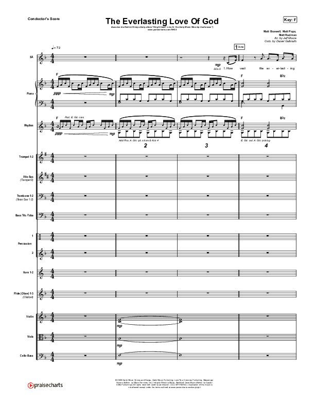 The Everlasting Love Of God Conductor's Score (Keith & Kristyn Getty / Matt Boswell / Matt Papa)