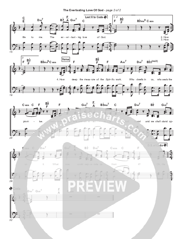 The Everlasting Love Of God Hymn Sheet (Keith & Kristyn Getty / Matt Boswell / Matt Papa)
