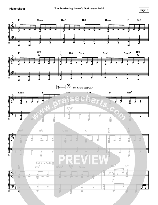 The Everlasting Love Of God Piano Sheet (Keith & Kristyn Getty / Matt Boswell / Matt Papa)