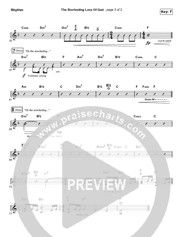 The Everlasting Love Of God Rhythm Chart (Keith & Kristyn Getty / Matt Boswell / Matt Papa)