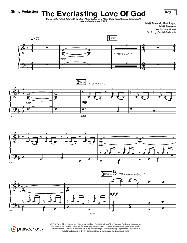 The Everlasting Love Of God String Reduction (Keith & Kristyn Getty / Matt Boswell / Matt Papa)