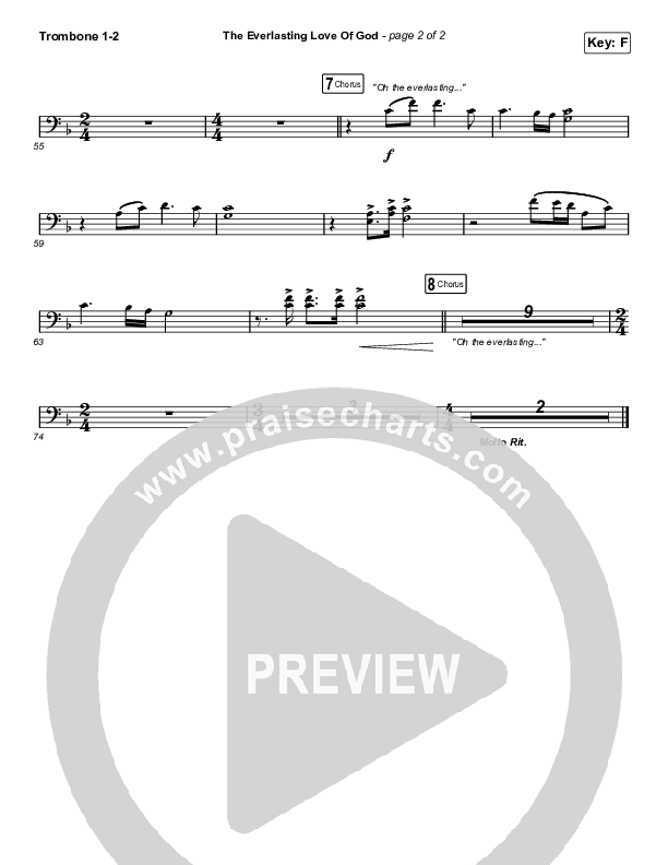 The Everlasting Love Of God Trombone 1/2 (Keith & Kristyn Getty / Matt Boswell / Matt Papa)