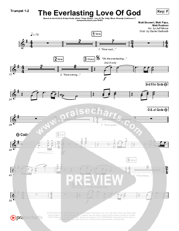 The Everlasting Love Of God Brass Pack (Keith & Kristyn Getty / Matt Boswell / Matt Papa)