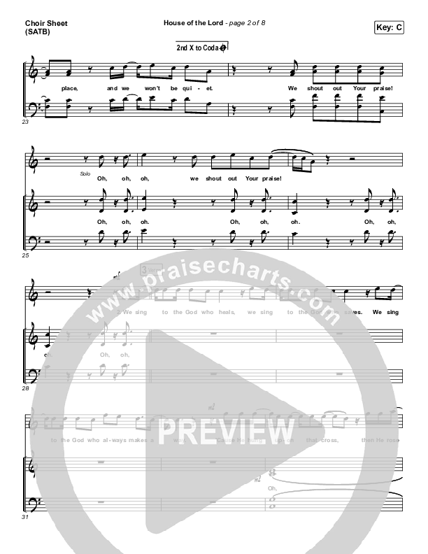 House Of The Lord Choir Sheet (SATB) (Phil Wickham)