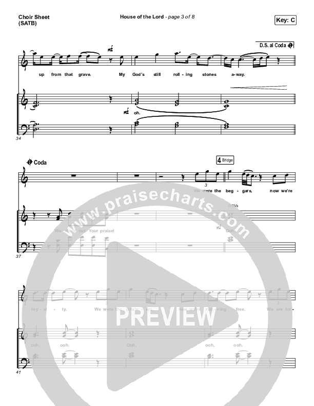House Of The Lord Choir Sheet (SATB) (Phil Wickham)