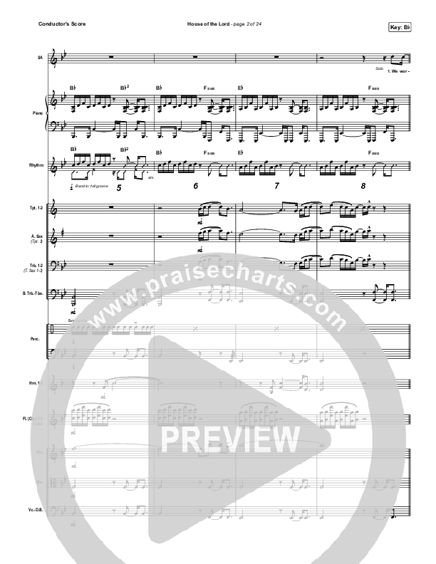 House Of The Lord Conductor's Score (Phil Wickham)