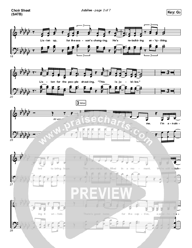 Jubilee Vocal Sheet (SATB) (Maverick City Music)