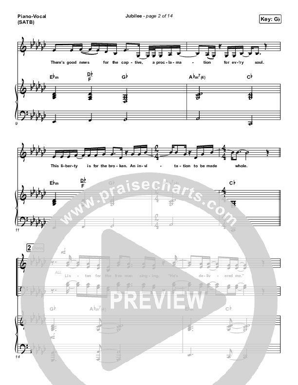 Jubilee Piano/Vocal & Lead (Maverick City Music)