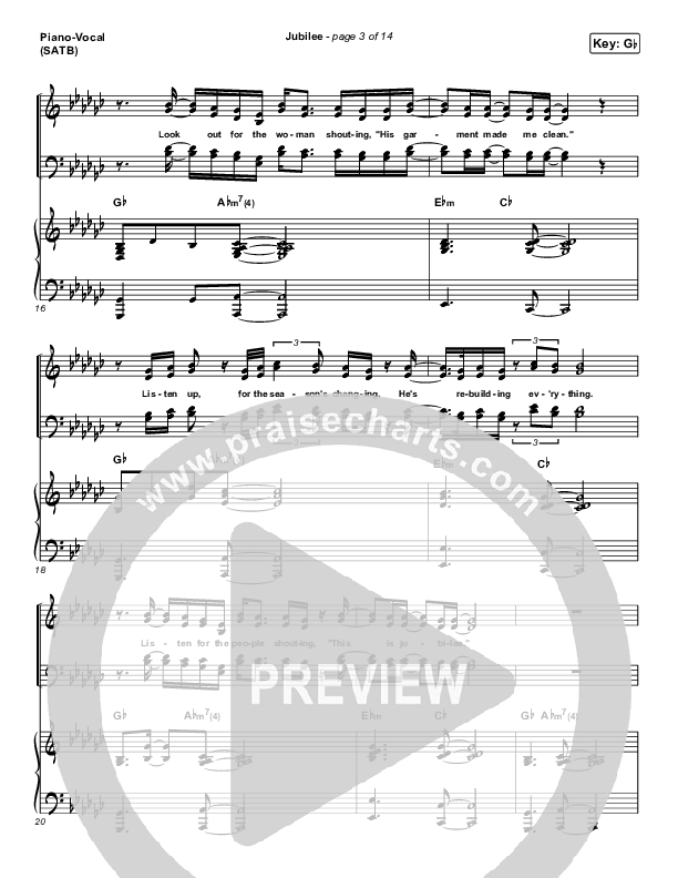Jubilee Piano/Vocal Pack (Maverick City Music)