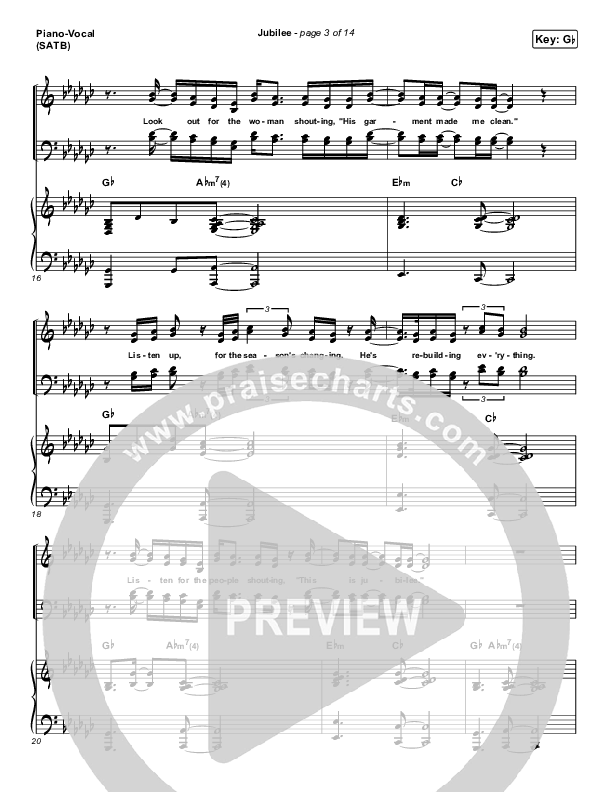 Jubilee Piano/Vocal (SATB) (Maverick City Music)