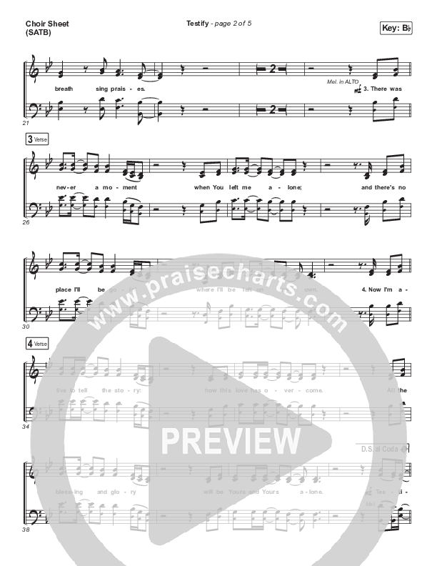 Testify Choir Sheet (SATB) (Maverick City Music)