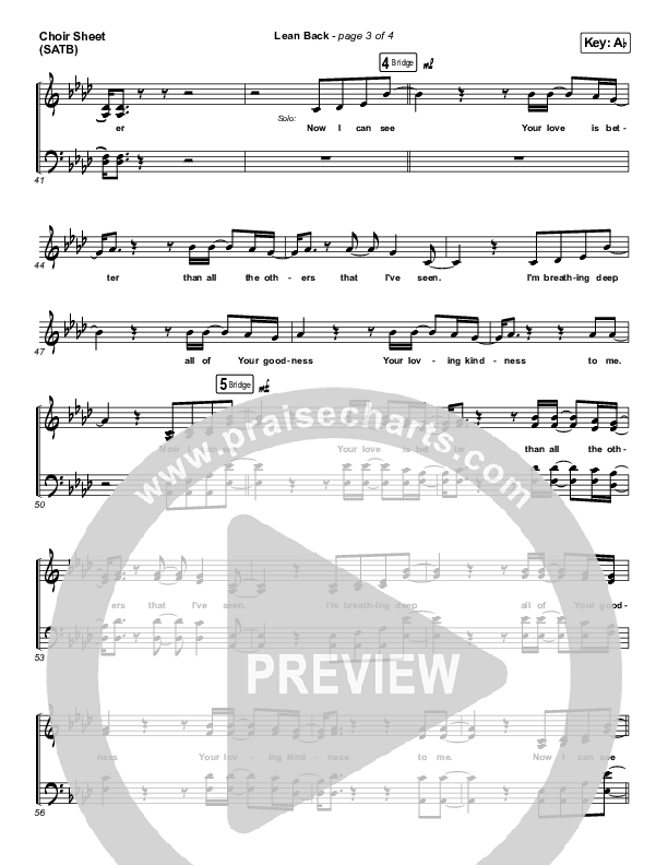 Lean Back Choir Vocals (SATB) (Maverick City Music / Amanda Lindsey Cook / Chandler Moore)