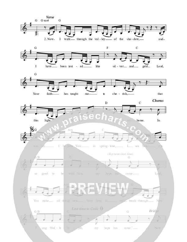 Cherry Blossoms Lead Sheet (Vineyard Worship)