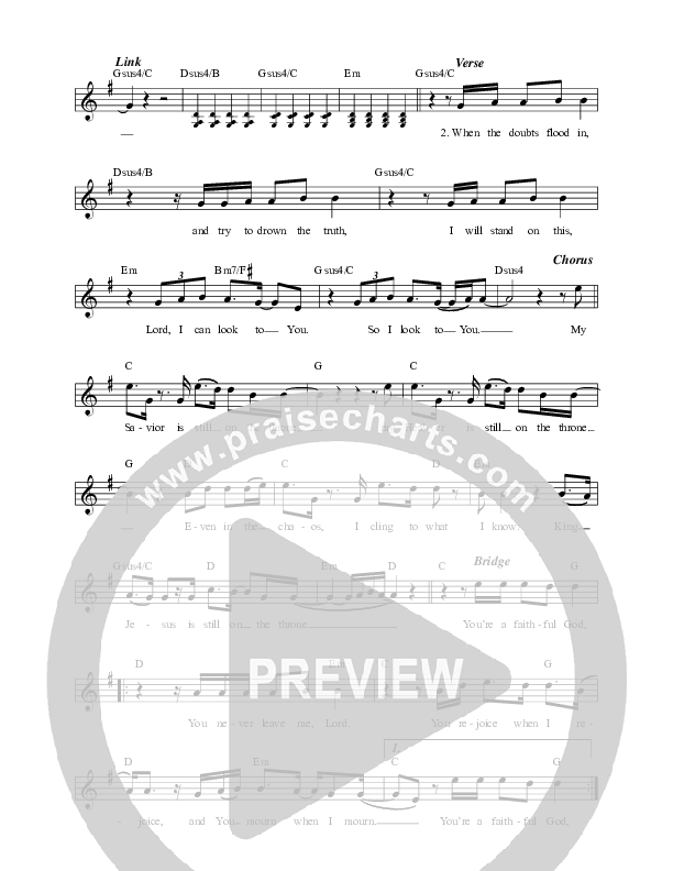 Still On The Throne Lead Sheet Melody (Mitch Wong)