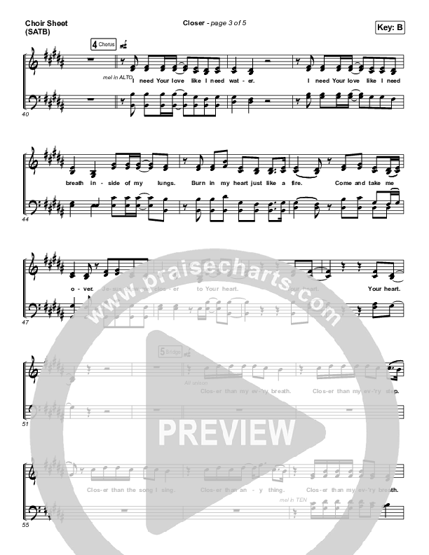 Closer Choir Vocals (SATB) (Maverick City Music)