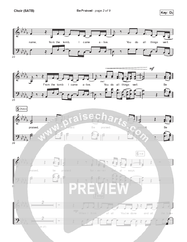 Be Praised Choir Sheet (SATB) (Maverick City Music)