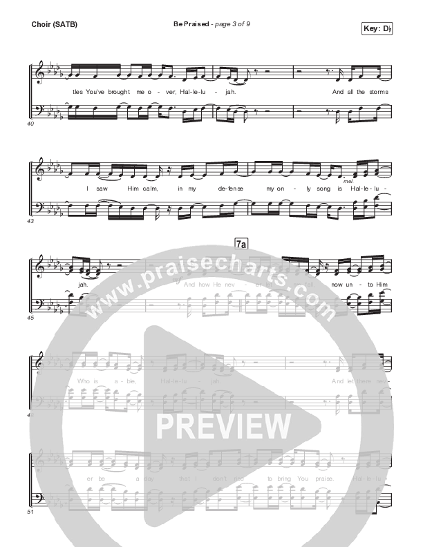 Be Praised Choir Sheet (SATB) (Maverick City Music)