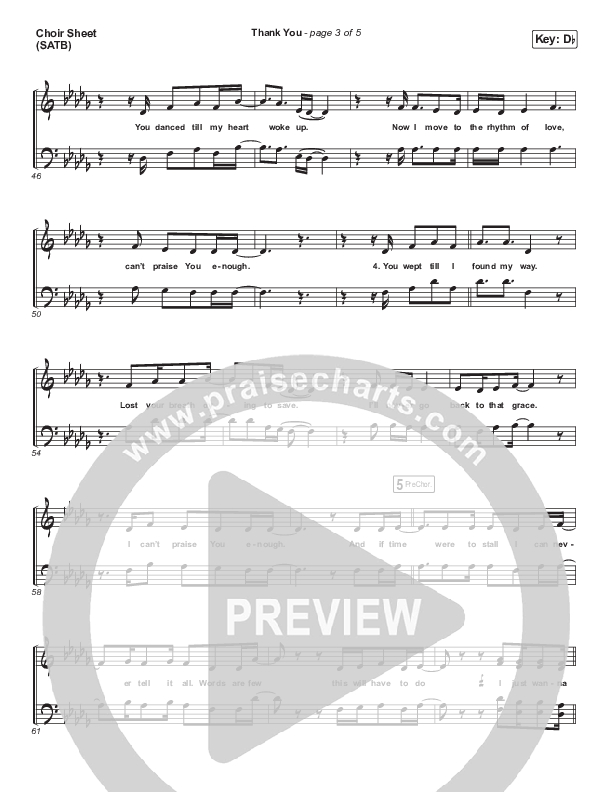 Thank You Choir Sheet (SATB) (Maverick City Music)