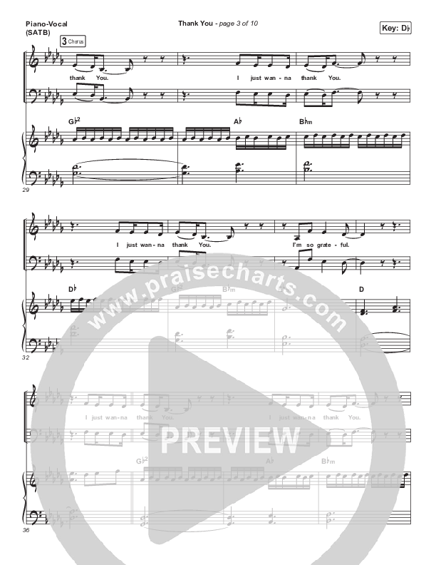 Thank You Piano/Vocal (SATB) (Maverick City Music)