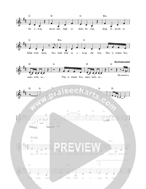 Thin Place Lead Sheet (Vineyard Worship)