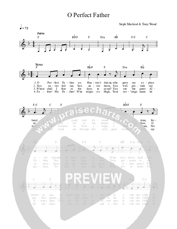 O Perfect Father Lead Sheet (Steph Macleod)