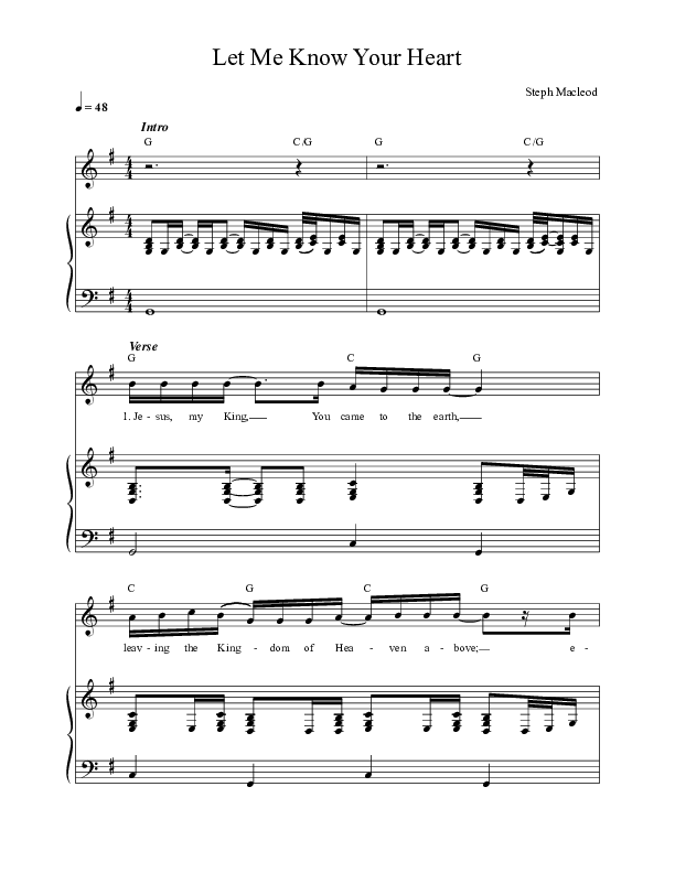 Let Me Know Your Heart Lead & Piano (Steph Macleod)