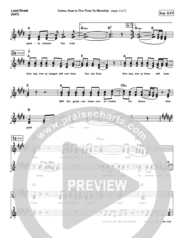 Come Now Is The Time To Worship Lead (SAT) (Phillips Craig & Dean)