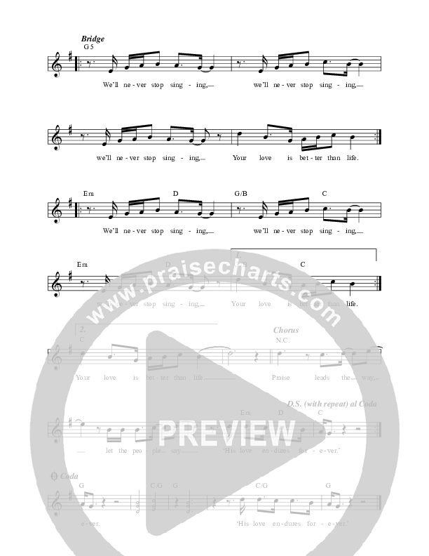 Praise Leads The Way Lead Sheet (Here Be Lions)