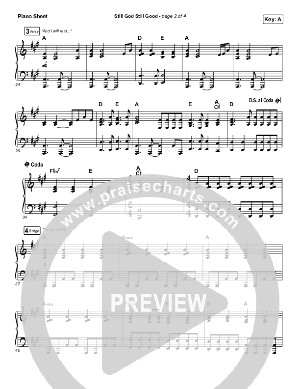 Still God Still Good Piano Sheet (Here Be Lions)