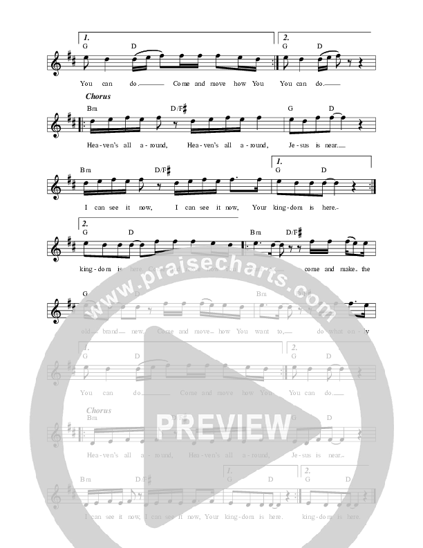 Heaven's All Around Lead Sheet (Here Be Lions)