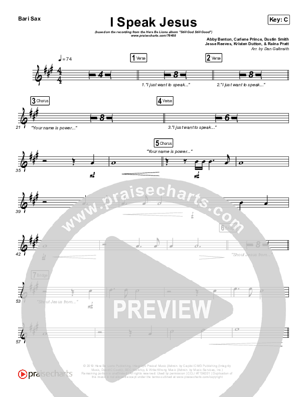 I Speak Jesus Bari Sax (Here Be Lions)