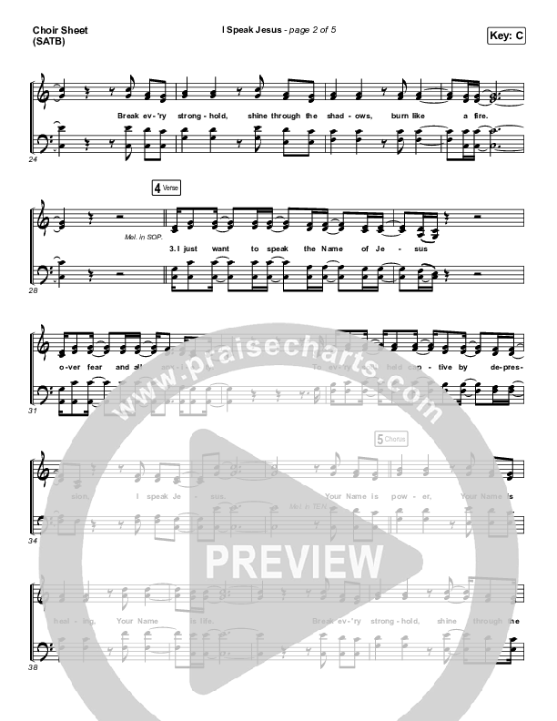 I Speak Jesus Choir Sheet (SATB) (Here Be Lions)