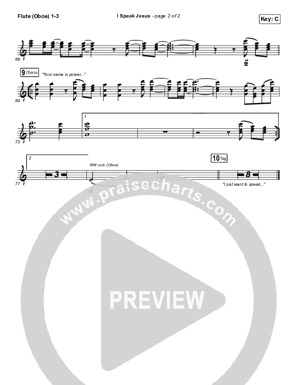 I Speak Jesus Flute/Oboe 1/2/3 (Here Be Lions)