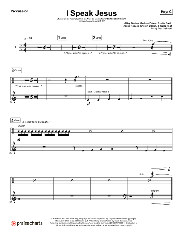 I Speak Jesus Percussion (Here Be Lions)